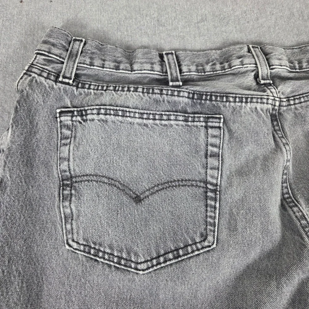 Levis‎ 505 Regular Fit Mens 40x36 Gray Good Faded Straight Leg Jeans